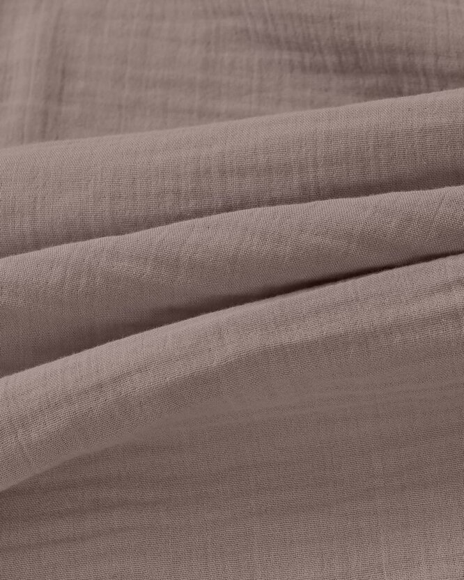 Musselin-Kissenbezug – kaffeebraun
