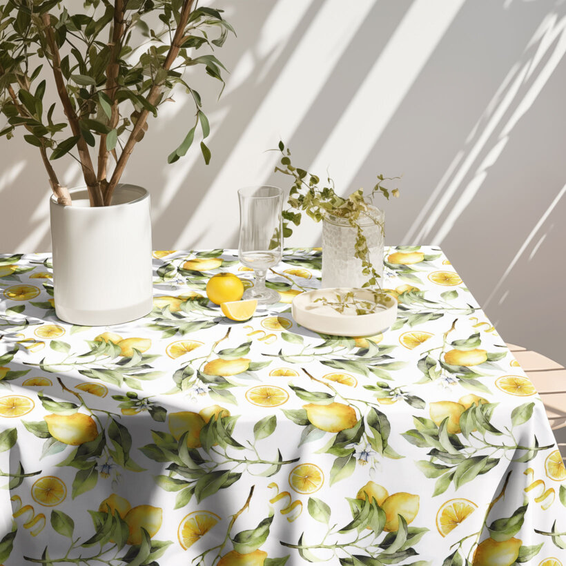 Eckige Tischdecke Teflon - Zitronen