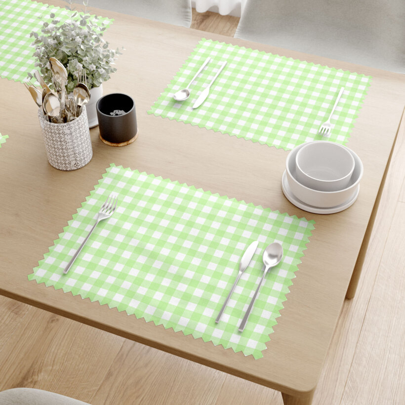 Tischset Teflon - grüne Würfel - 2 Stück