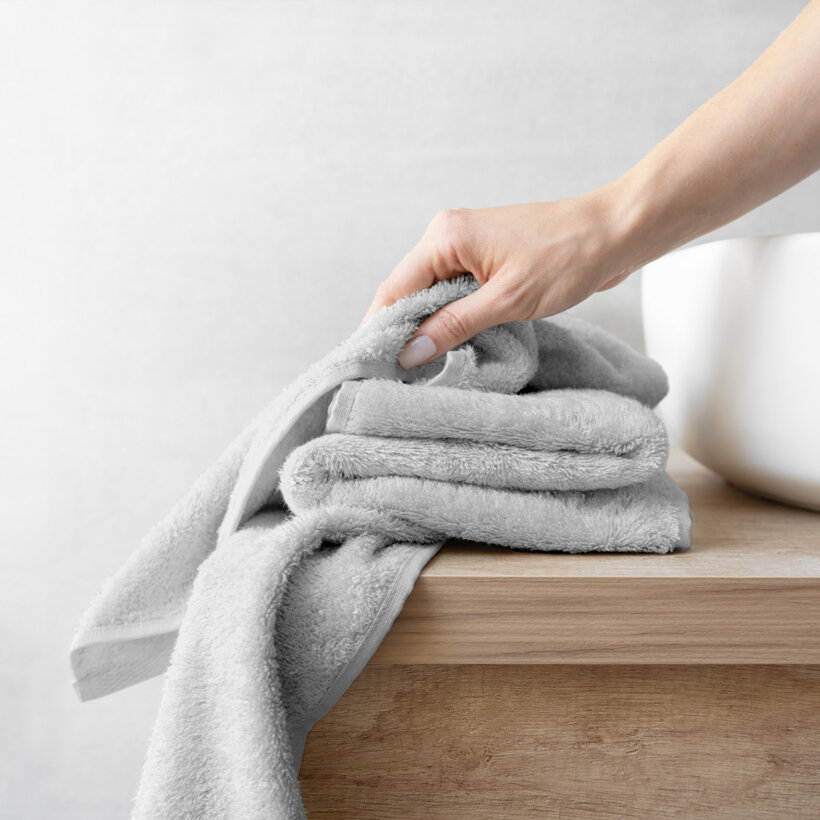 Bambus-Handtuch/Badetuch - hellgrün