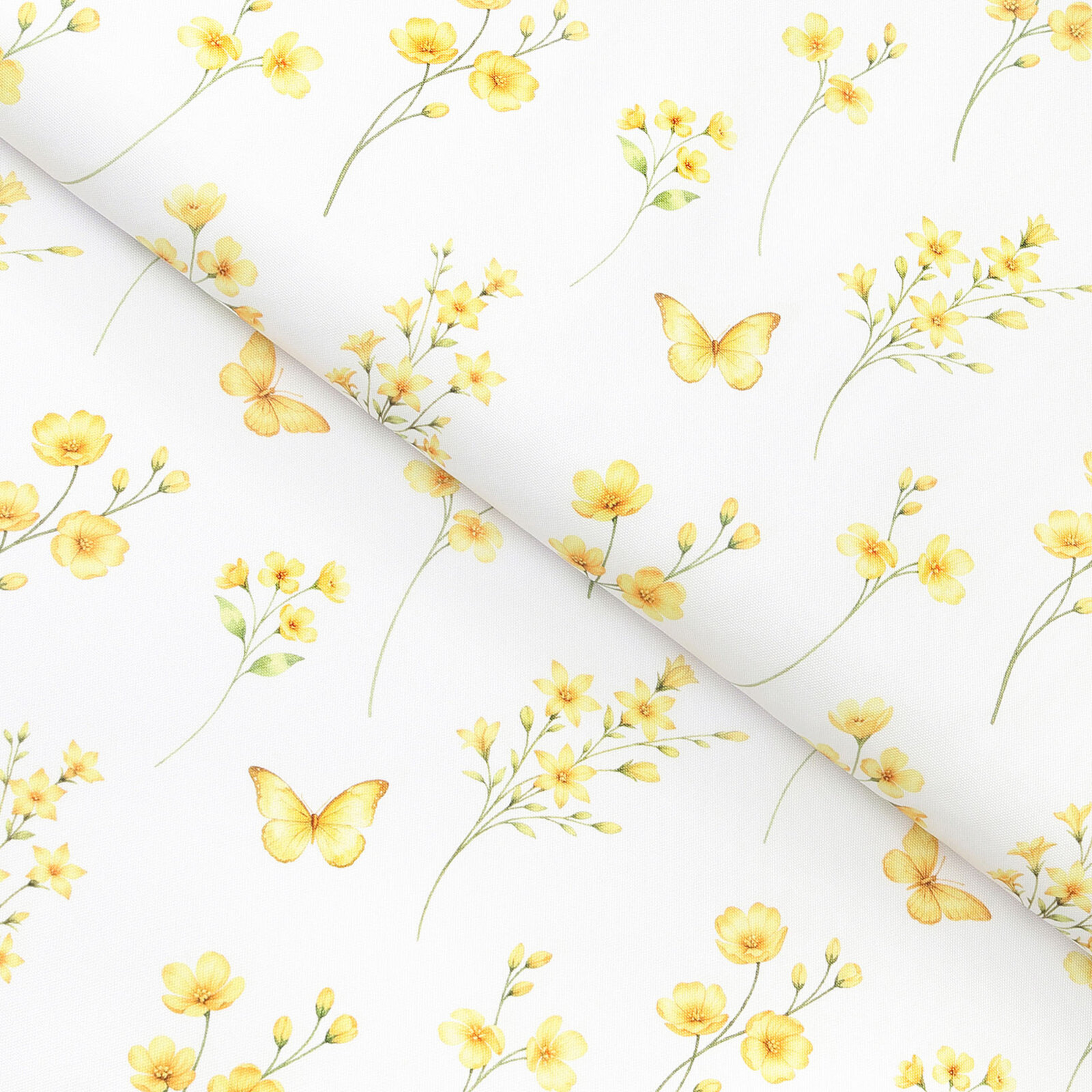 Teflonstoff für Tischdecken - Gelbe Wiese