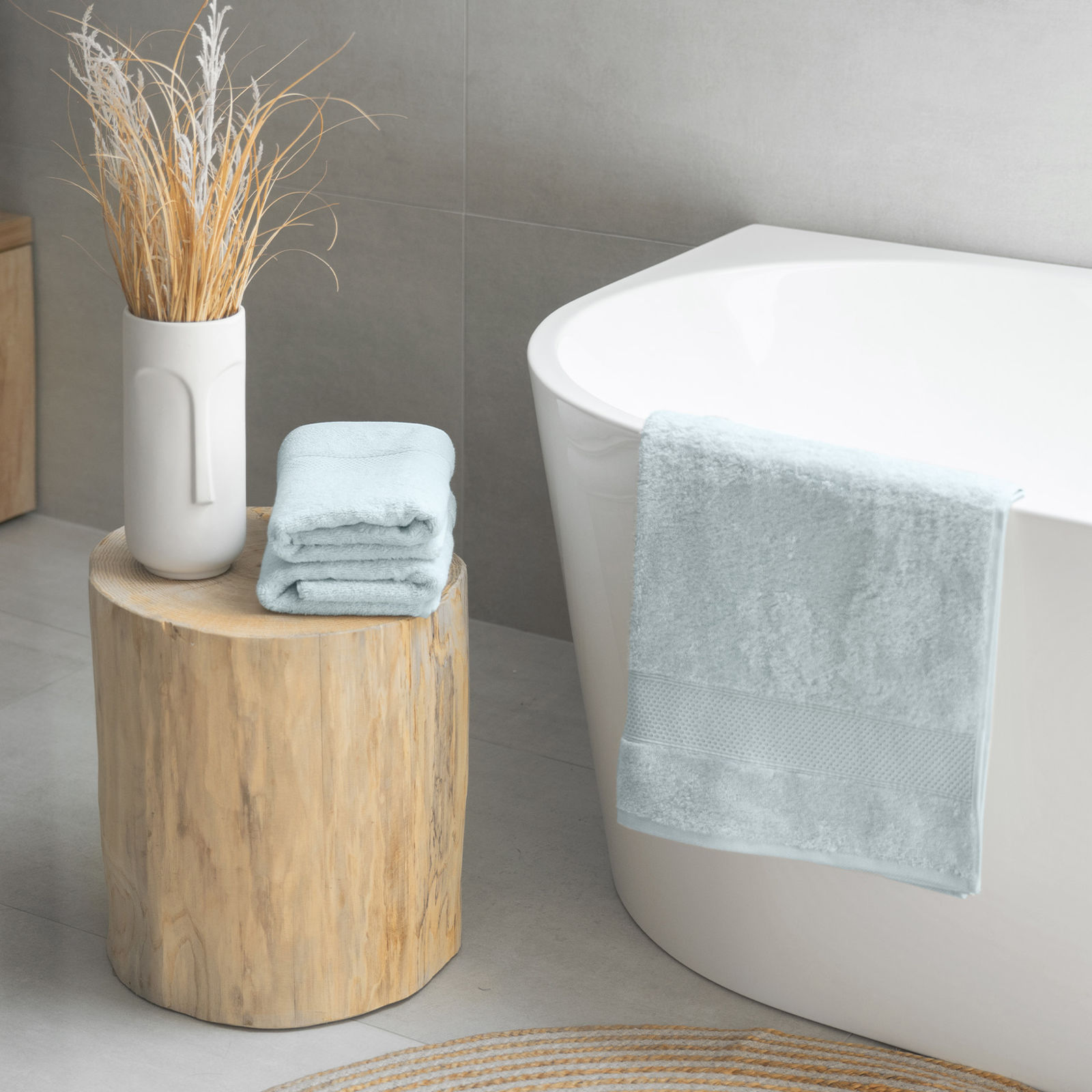 Bamboo Handtuch/Duschtücher Soft Lux - hellblau