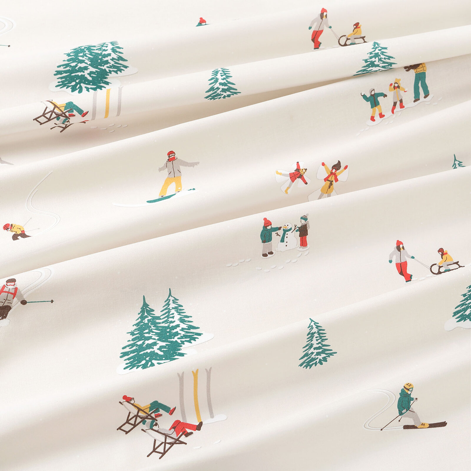 Weihnachtlicher Baumwollstoff - Winterfreuden