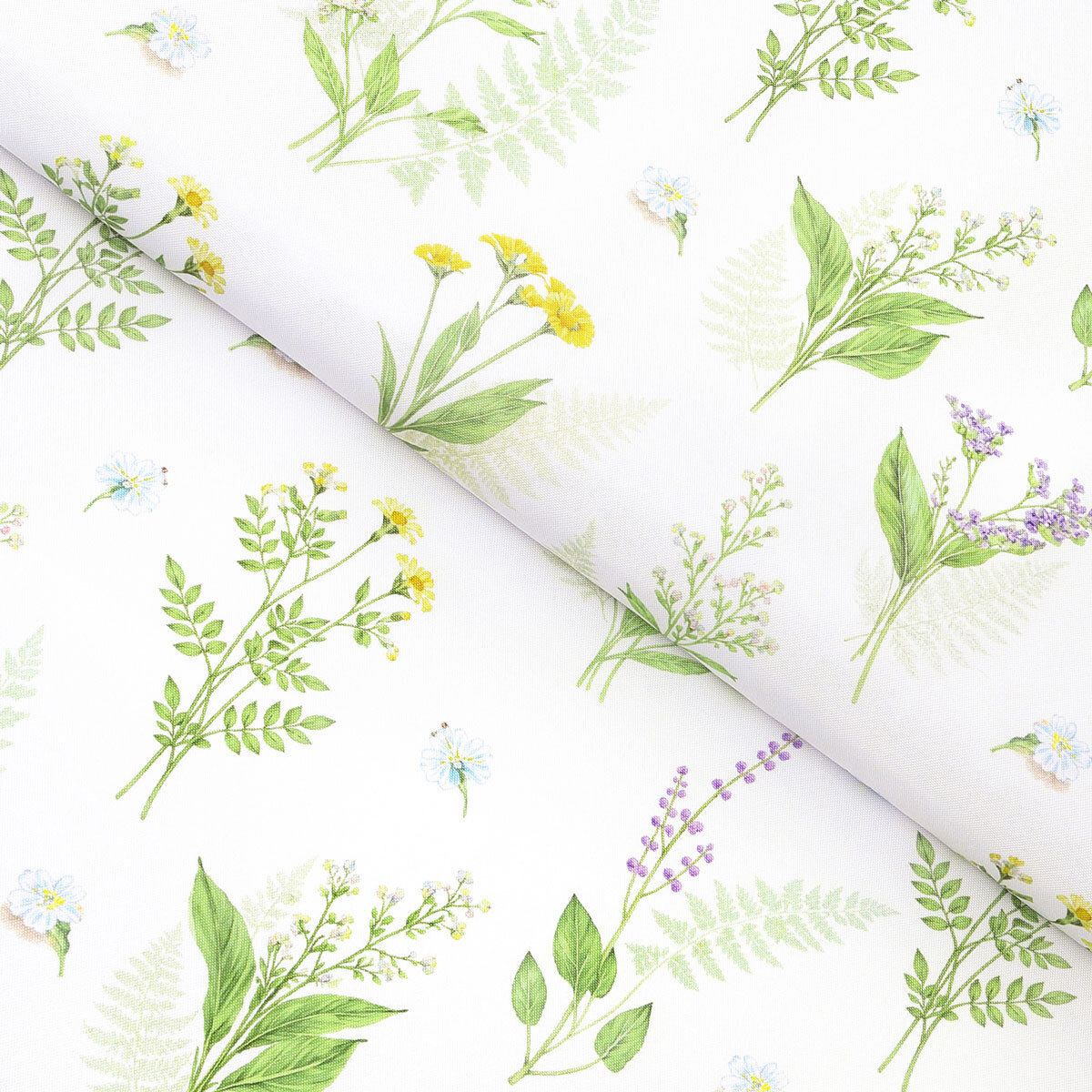 Teflonstoff für Tischdecken - Waldblumen