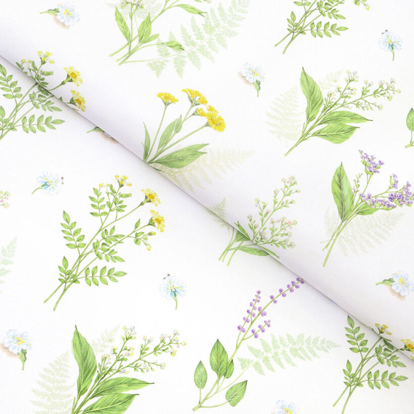 Teflonstoff für Tischdecken - Waldblumen