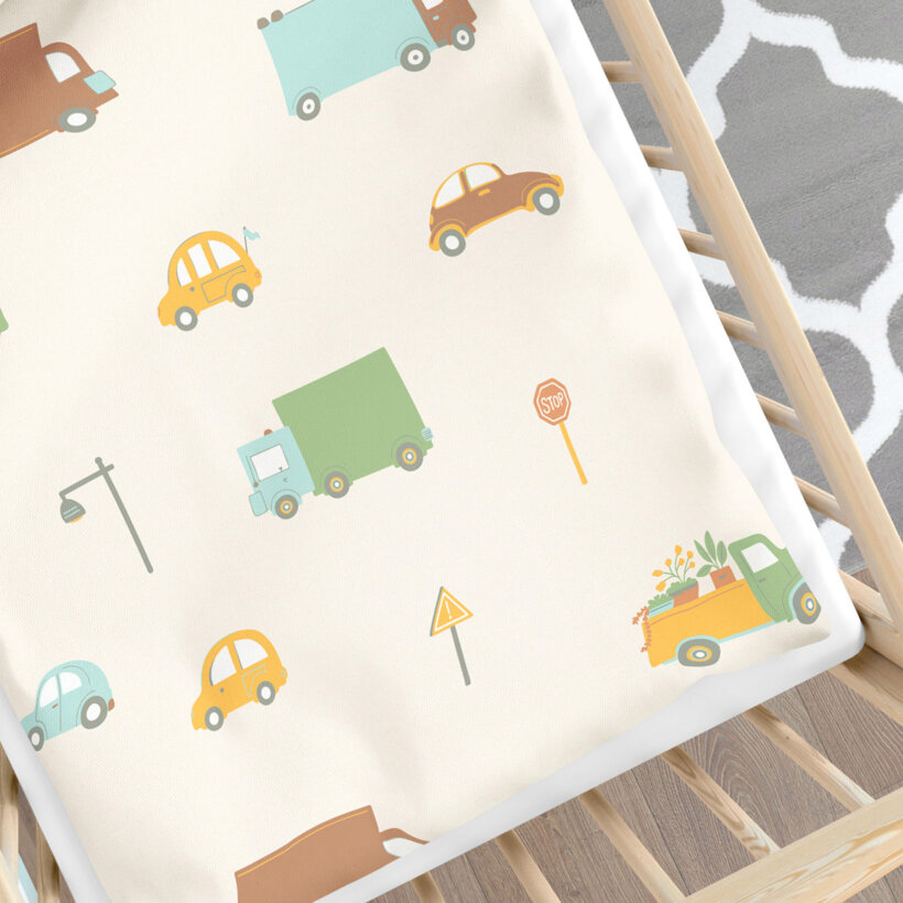 Bettwäsche für Babybetten aus Baumwolle - Welt der Autos