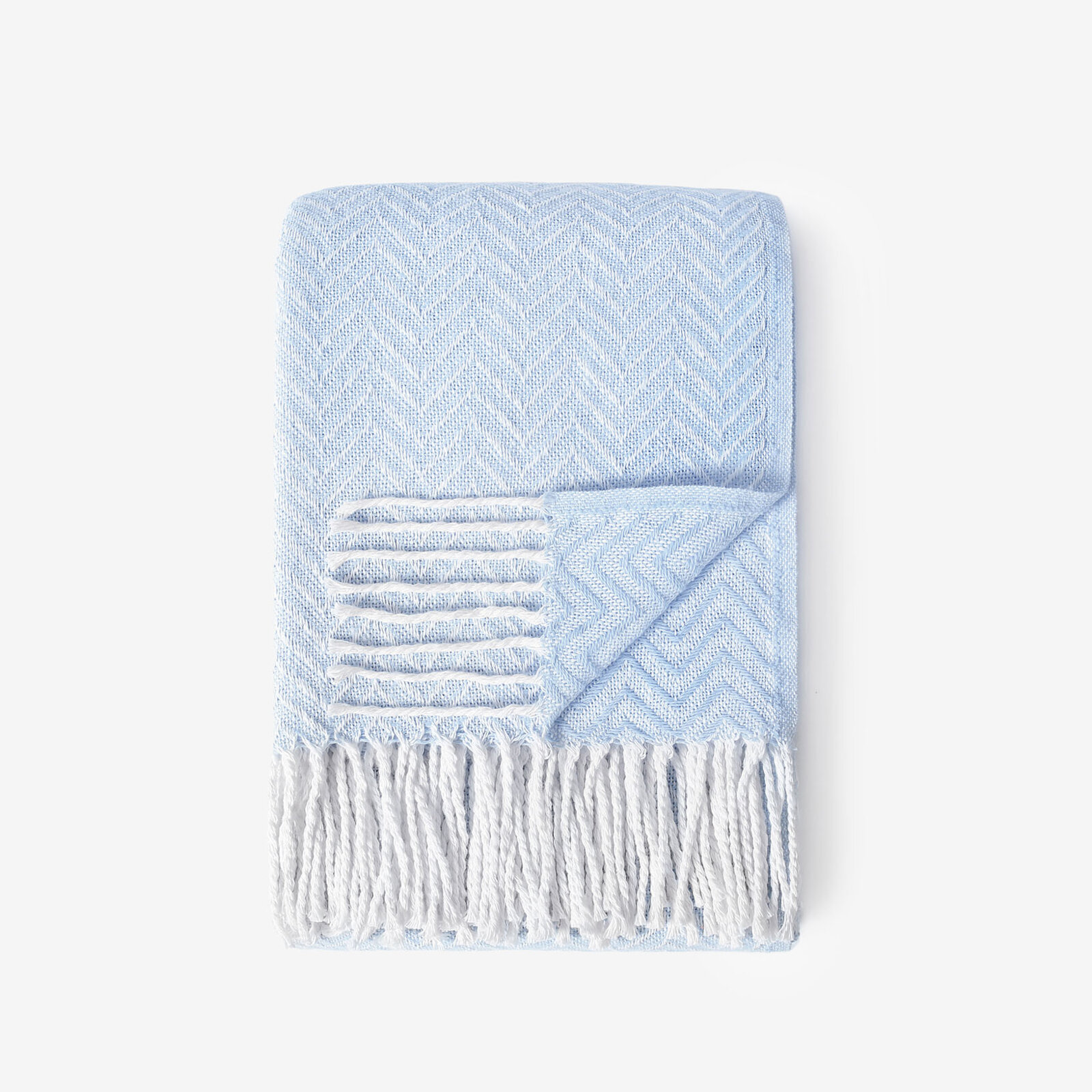 Plaid Zickzack - blau
