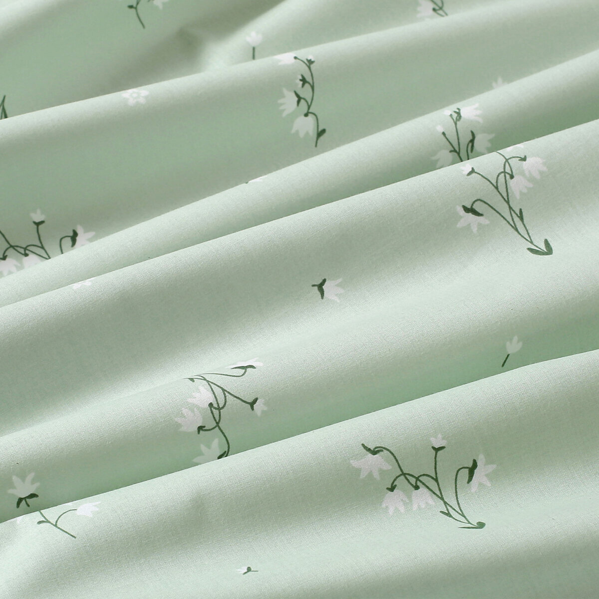 Eckige Tischdecke 100% Baumwolle - Maiglöckchen