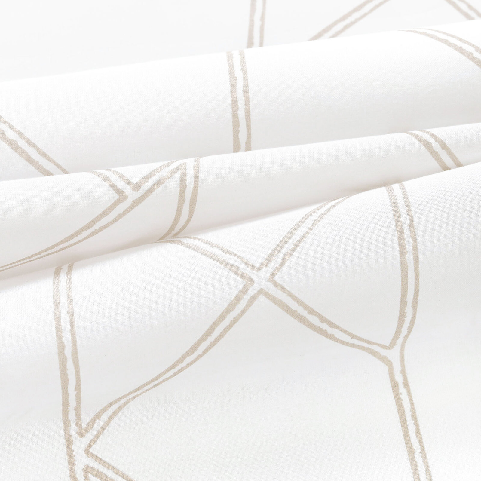 Bettwäsche aus Baumwolle - Geometrische Linien auf Weiß