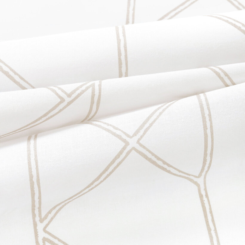 Bettwäsche aus Baumwolle - Geometrische Linien auf Weiß