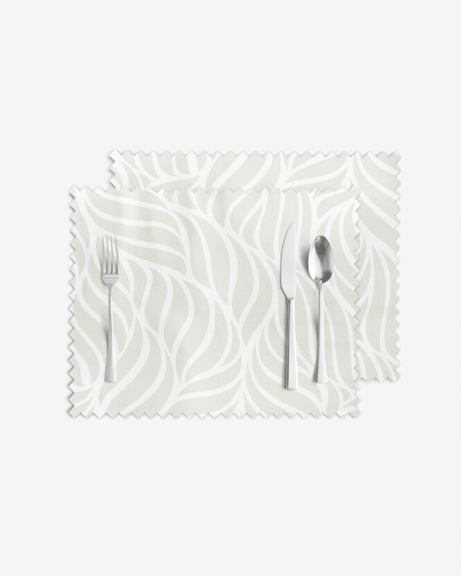 Teflon-Tischset - Beige Linien - 2 Stück