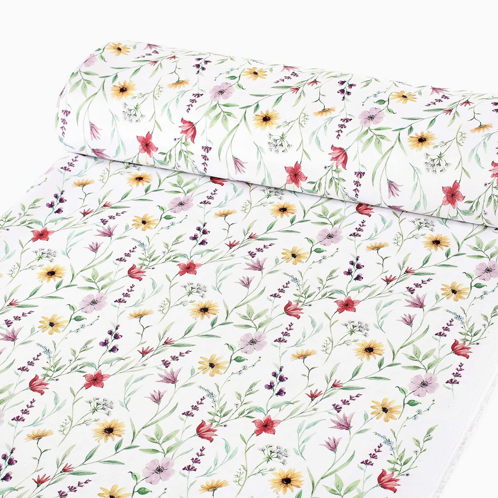 Teflon-Stoff für Tischdecken - bunte Frühlingsblumen