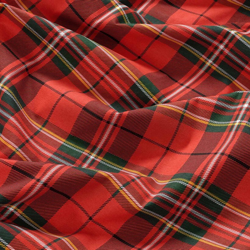Weihnachtlicher Flanellstoff - rotes Karo