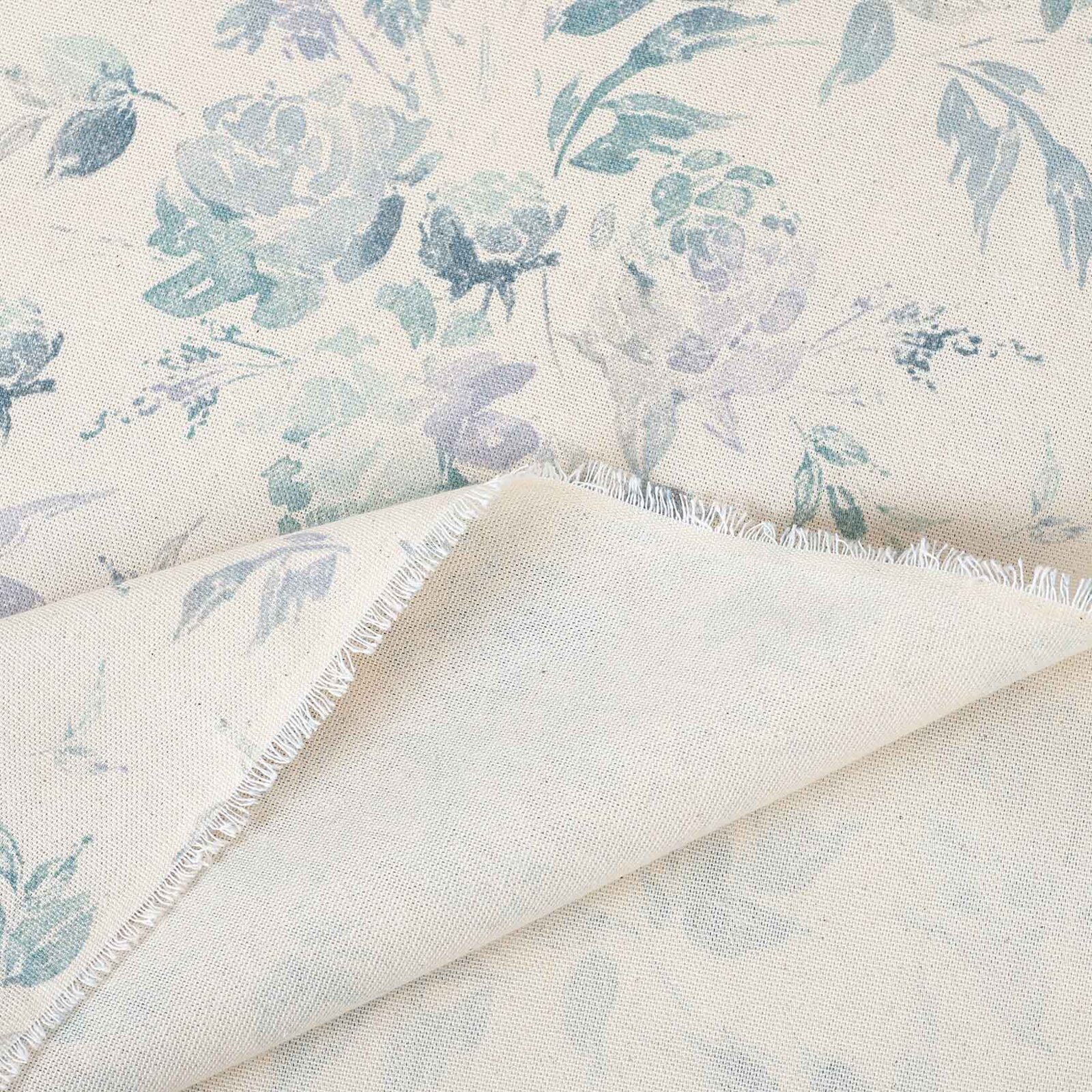 Dekorativer Stoff Valencia - Pflanzenabdrücke