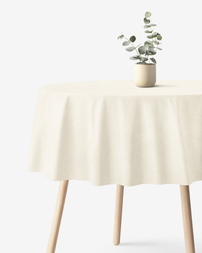 Runde Tischdecke Malaga - creme