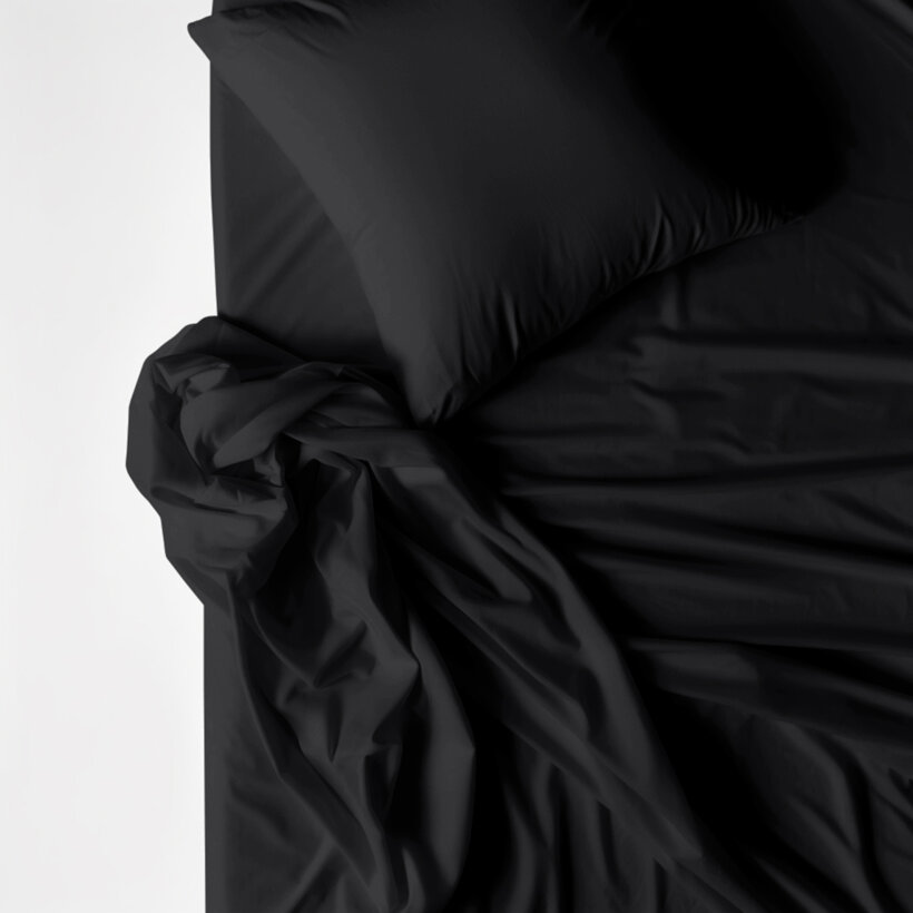 Bettwäsche aus Baumwolle - schwarz