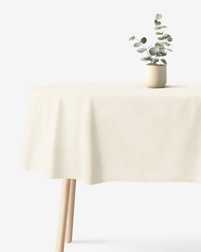Ovale Tischdecke Malaga - creme