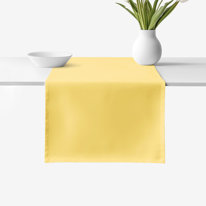 Tischläufer aus 100% Baumwolle - gelb