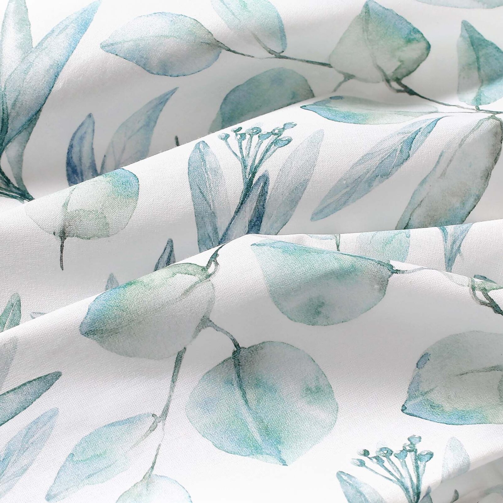 Ovale Tischdecke aus 100% Baumwolle Deluxe - aquarelle Blätter