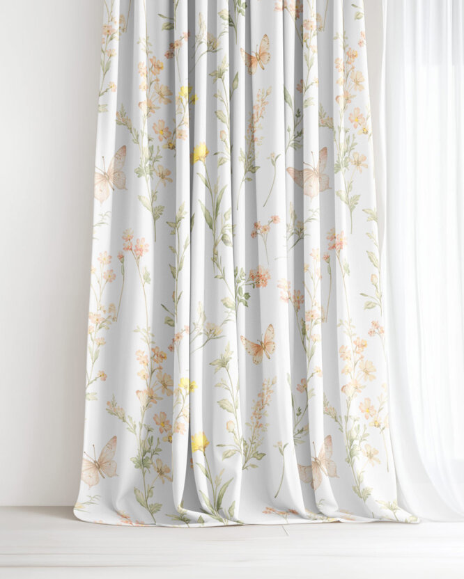 Dekorativer Vorhang – Schmetterlingsgarten