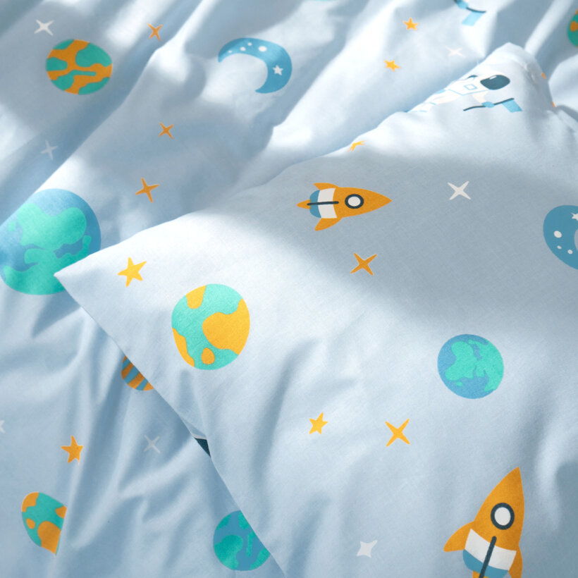 Kinder - Bettwäsche aus Baumwolle - Astronauten im Weltraum