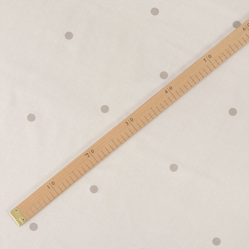 Baumwollstoff - Pünktchen auf Beige