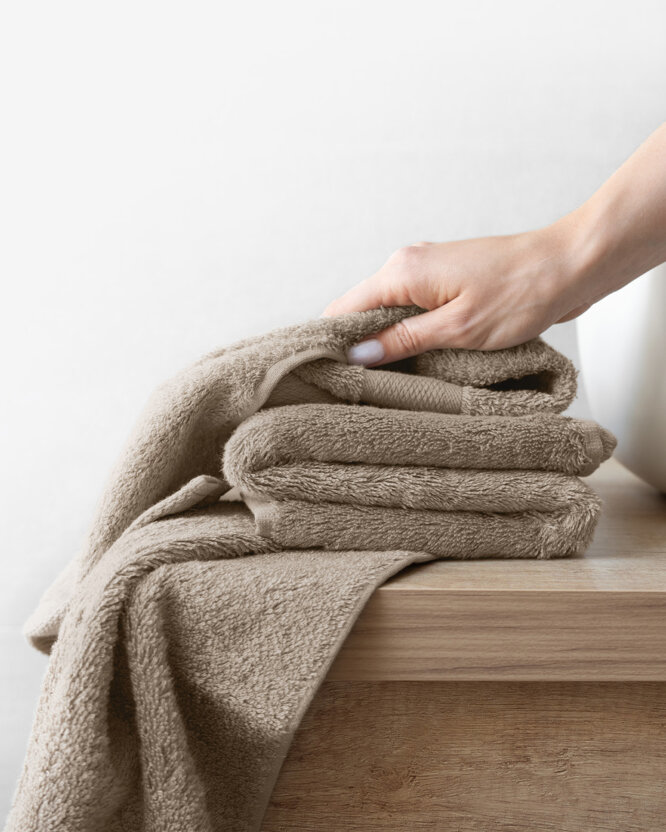 Bambus-Handtuch/Badetuch – graubraun