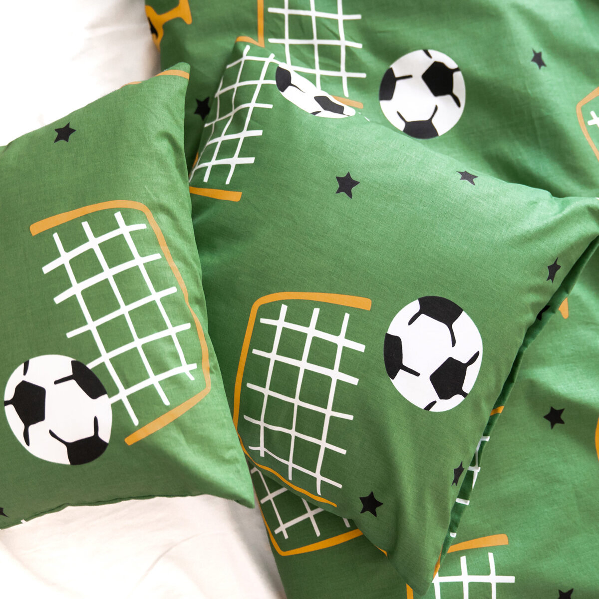 Kinder-Kissenbezug aus Baumwolle - Fußballwelt