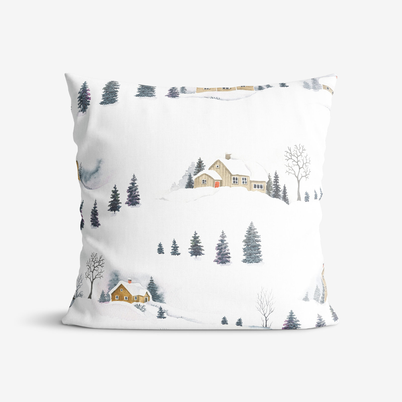 Weihnachtlicher Dekorativer Kissenbezug - Winterlandschaft