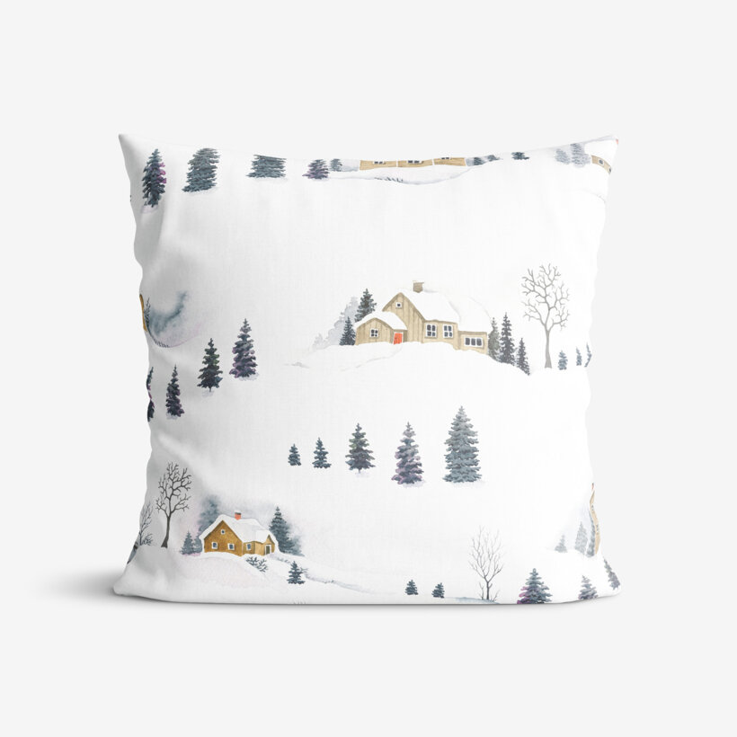 Weihnachtlicher Dekorativer Kissenbezug - Winterlandschaft