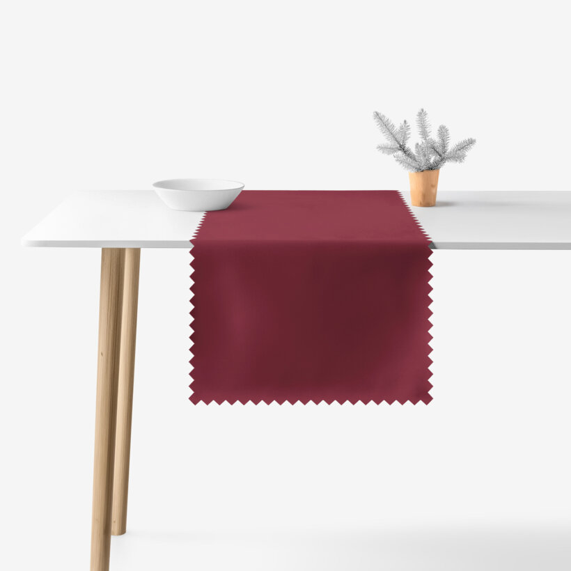 Weihnachtlicher Teflon-Tischläufer - bordeauxrot
