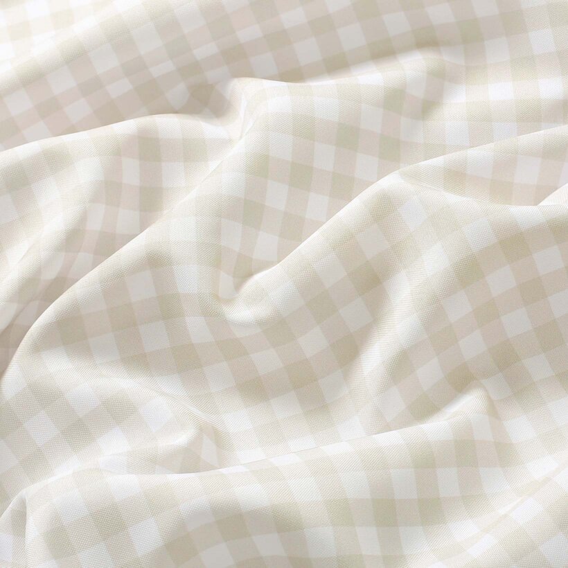 Teflonstoff für Tischdecken - beige Würfel