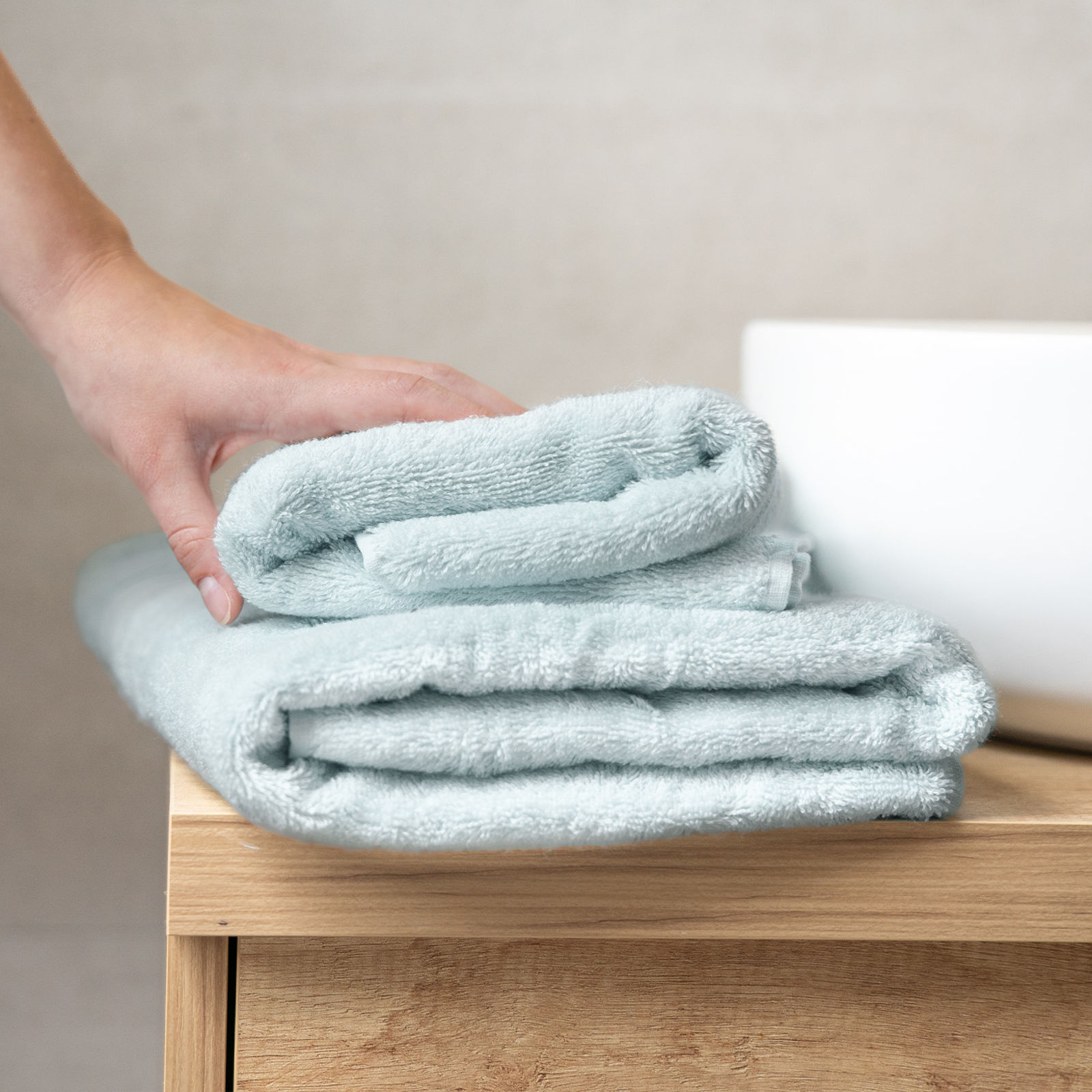 Bamboo Handtuch/Duschtücher Soft Lux - hellblau