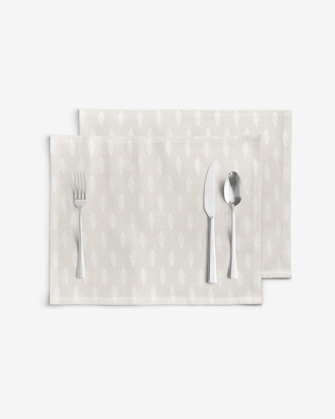 Weihnachtliches Tischset Natura - Ästchen auf natürlicher - Set 2 Stücke