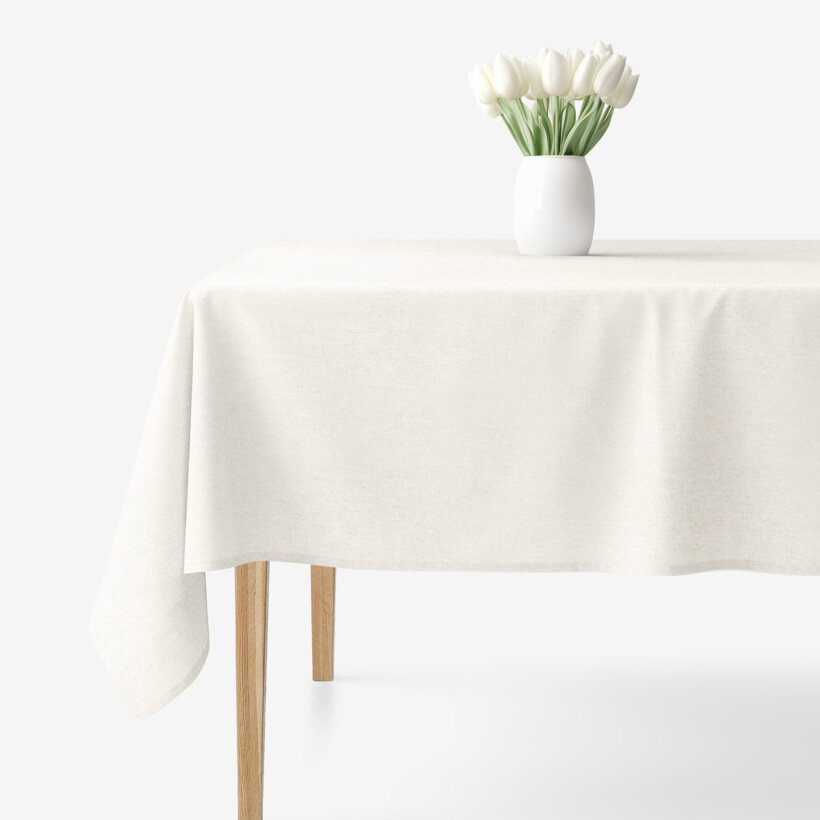 Eckige Tischdecke Malaga - creme
