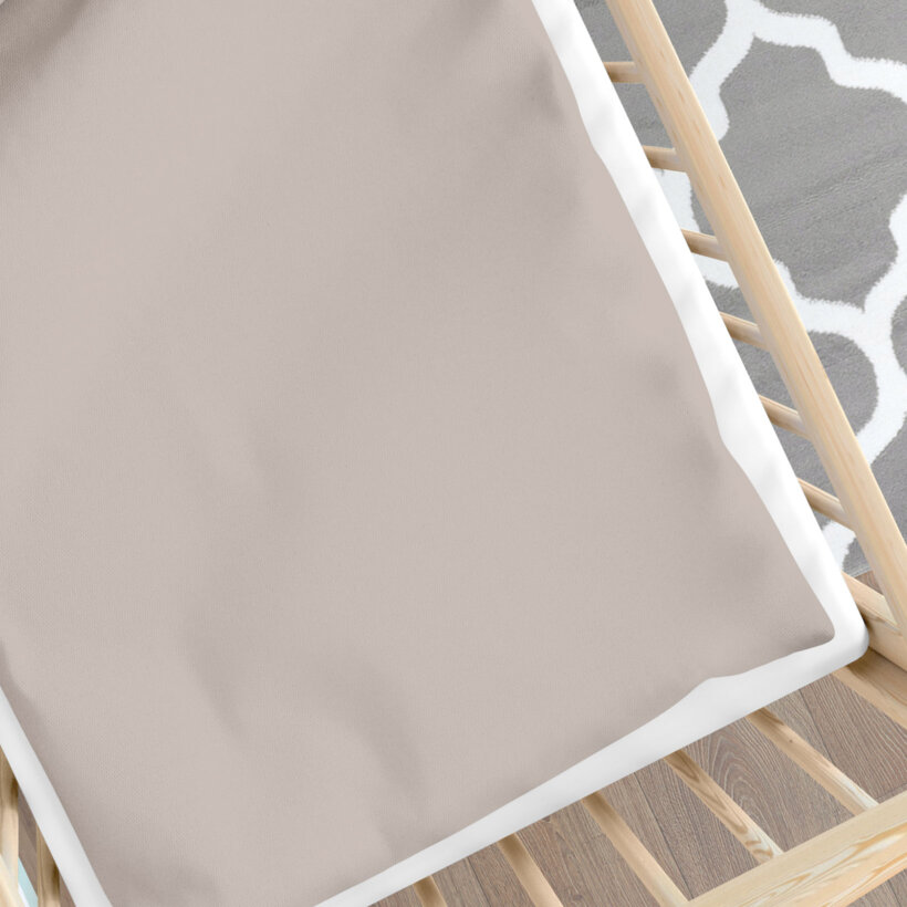 Bettwäsche für Babybetten aus Baumwolle - graubraun