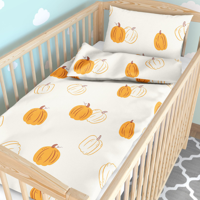 Bettwäsche für Babybetten aus Baumwolle - Herbstkürbis