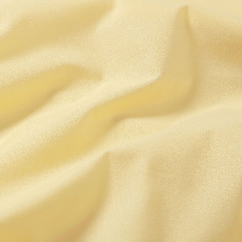Ovale Tischdecke aus 100% Baumwolle - Bananenfarbe
