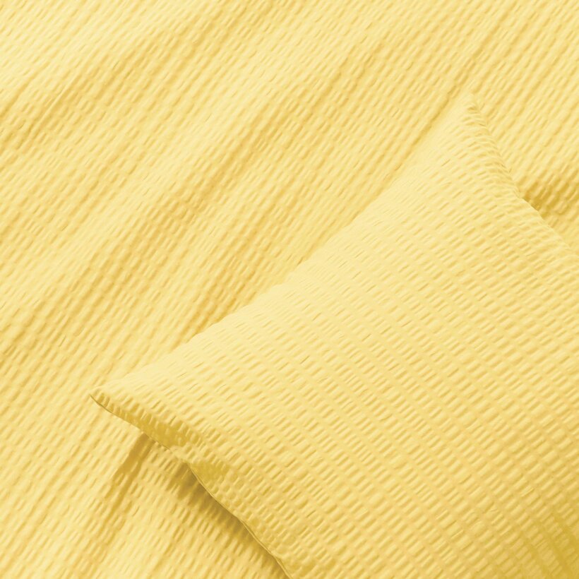 Seersucker-Kissenbezug - gelb