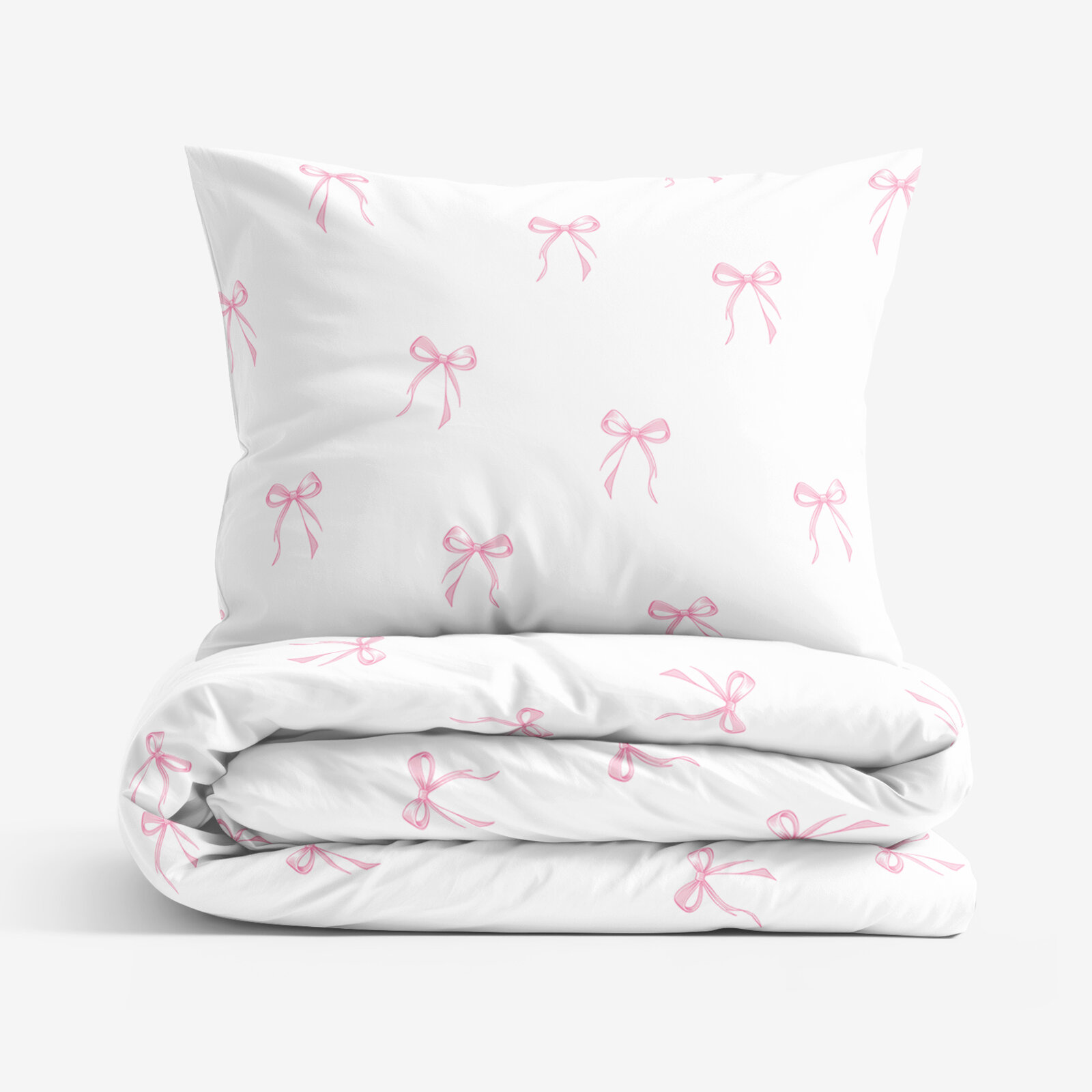 Bettwäsche aus Baumwolle - rosa Schleifen