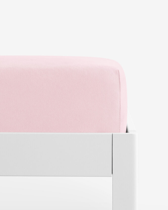 Bettlaken Jersey mit Gummiband - pastellrosa