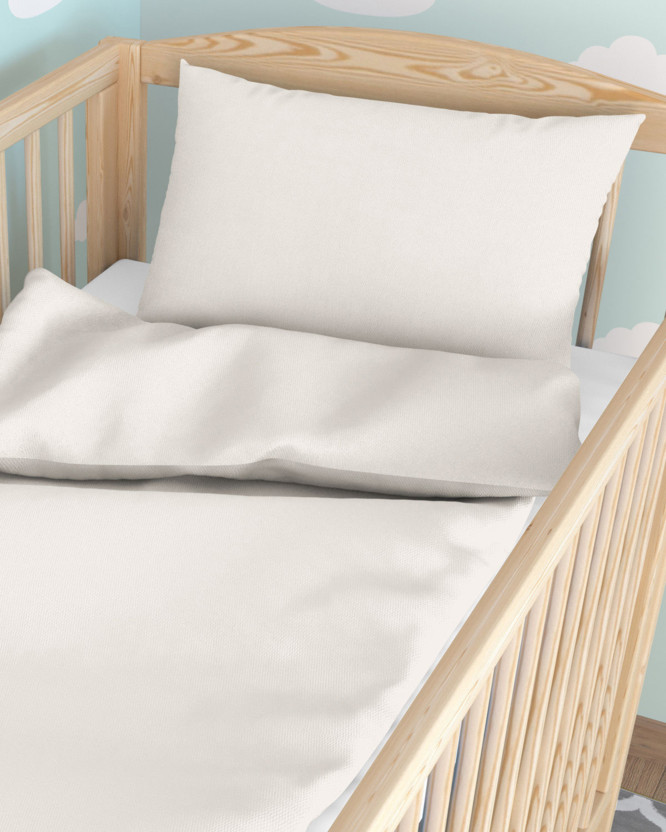 Bettwäsche für Babybetten aus Baumwolle - elfenbein