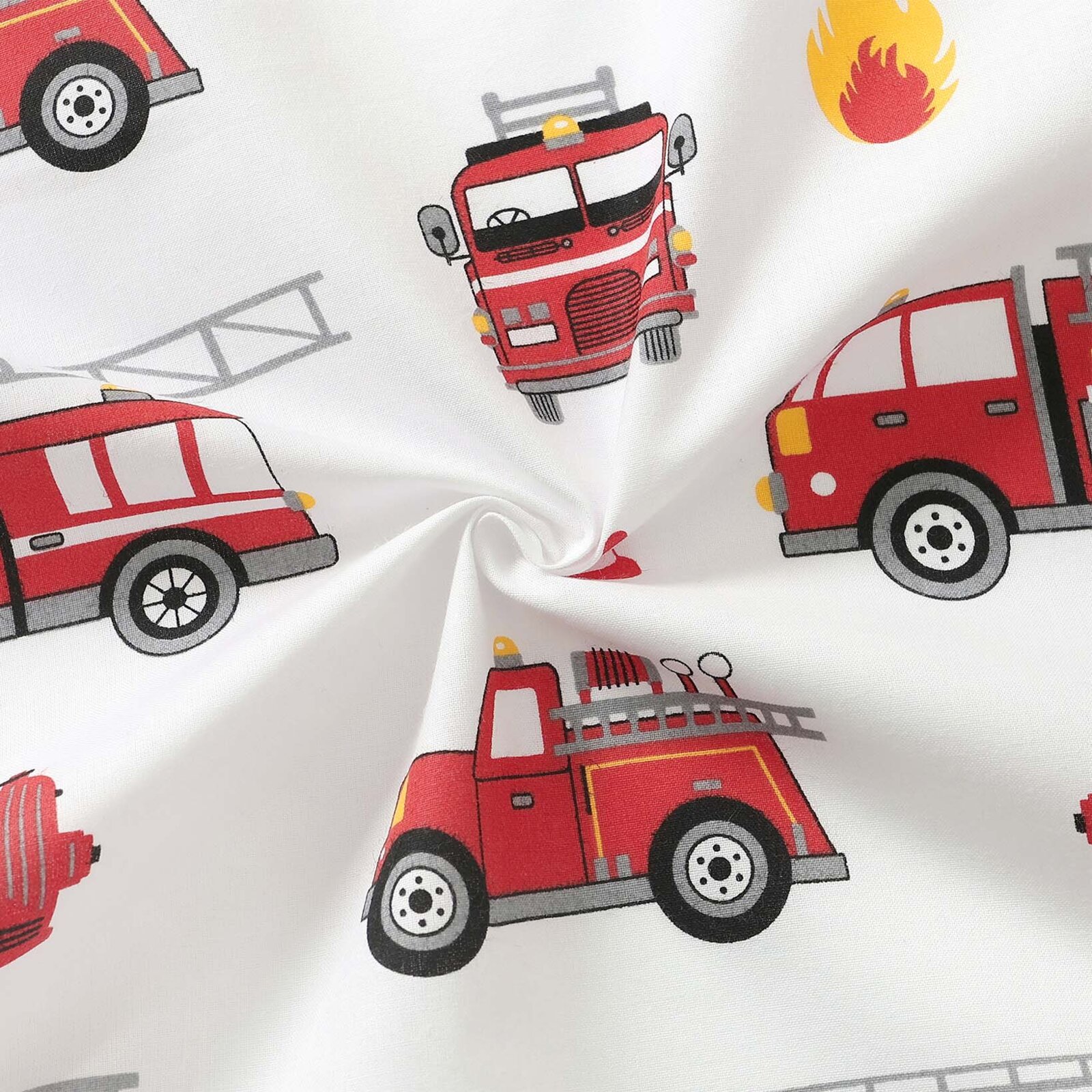 Baumwollstoff - Feuerwehrfahrzeuge