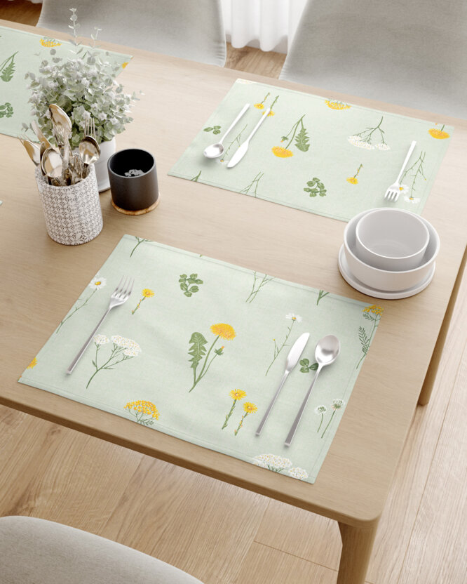 Tischset 100% Baumwolle - Grüne Wiese - 2 Stück