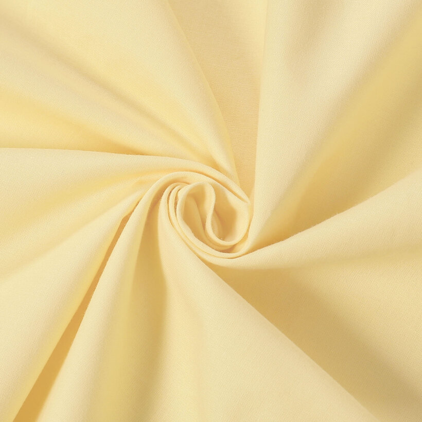 Baumwollstoff einfarbig Suzy - Bananenfarbe