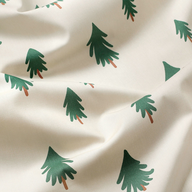 Weihnachtlicher Baumwollköper - Bäumchen auf natur