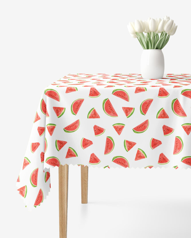 Eckige Tischdecke Teflon - Melone