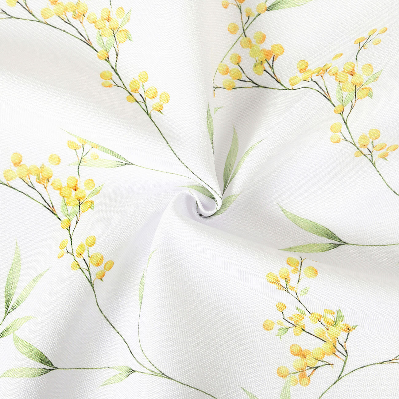 Teflonstoff für Tischdecken - Mimosenblüten