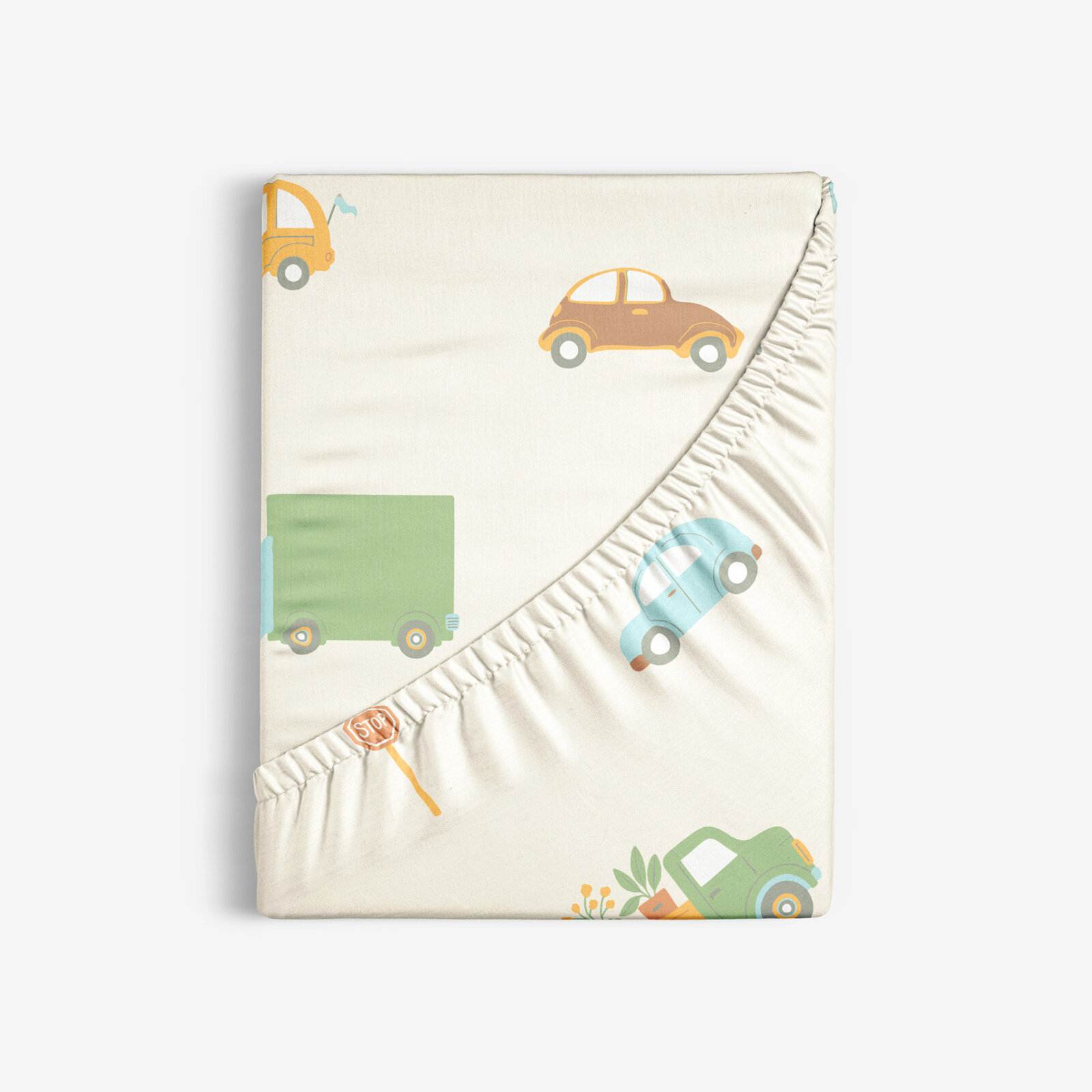 Kinder-Spannbetttuch aus Baumwolle - Welt der Autos