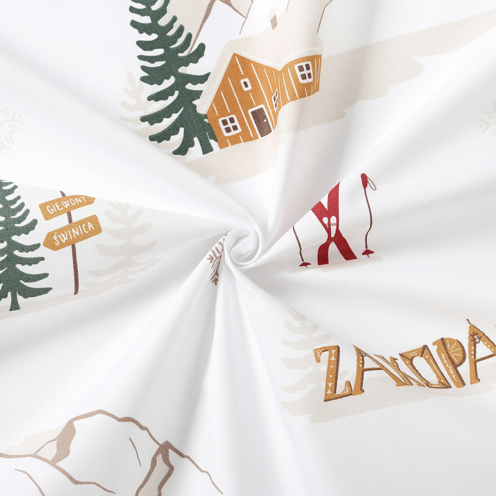 Weihnachtlicher Baumwollstoff - Zakopane